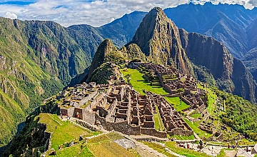Machu Picchu, Peru: vista general del santuario histórico y sus terrazas